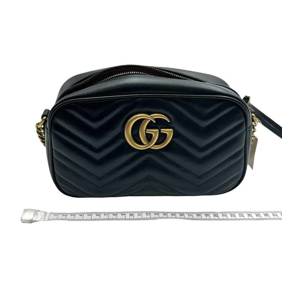 【美收精品】Gucci GG Marmont 黑色相機包 C-774【隔月月中將轉賣至日本 上架期限30天】-15