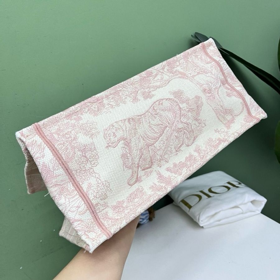 Dior迪奧粉色托特包-6