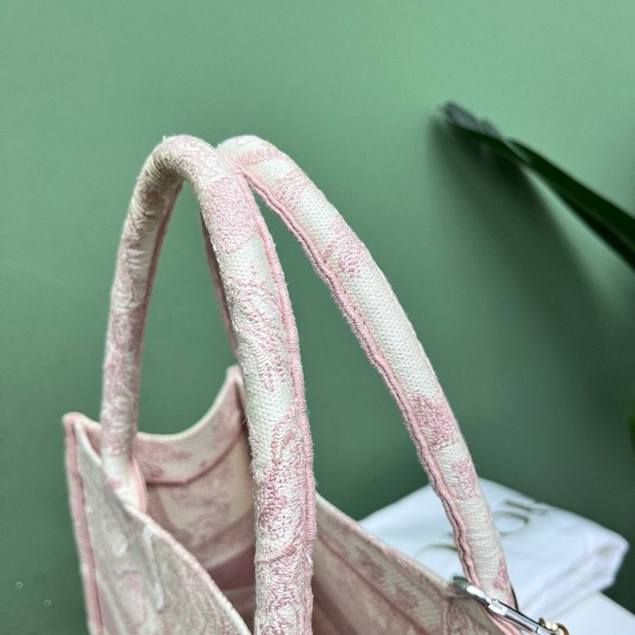 Dior迪奧粉色托特包-7