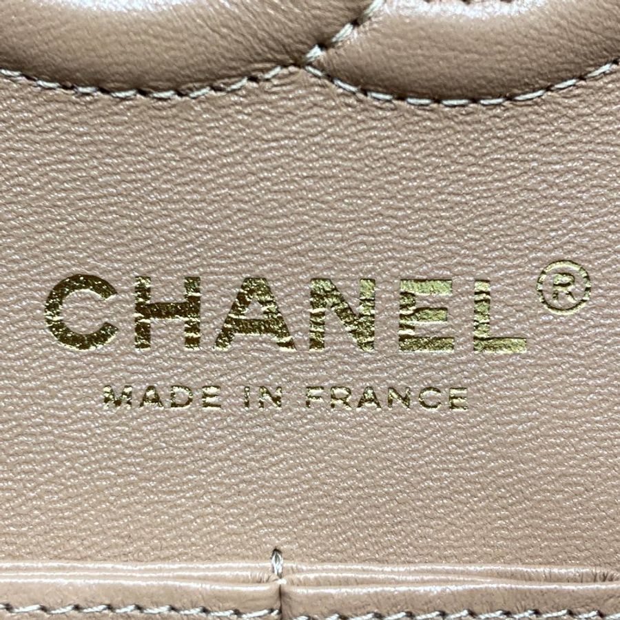CHANEL 香奈兒 CF23 羊皮 駝色 金釦-9