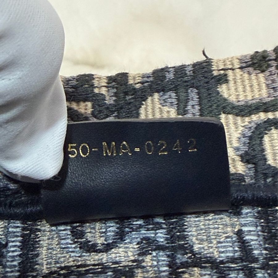 Dior M1265 深藍緹花布 Oblique 刺繡 Booktote手提包 托特包 小號-46