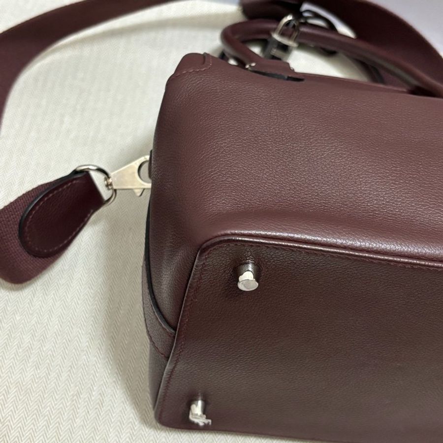 Hermes 牛奶盒子20馬鞍紅銀扣ev皮 20*22*15cm 98新配件 塵袋 肩帶 鑰匙 鎖-2