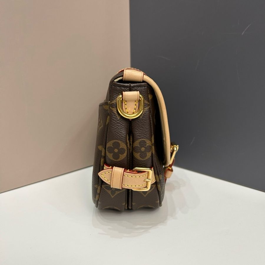 路易威登/Louis Vuitton Saumur Bb 芯片款 雙子星復古馬鞍包郵差包單肩包斜挎包手提包 棕色-2