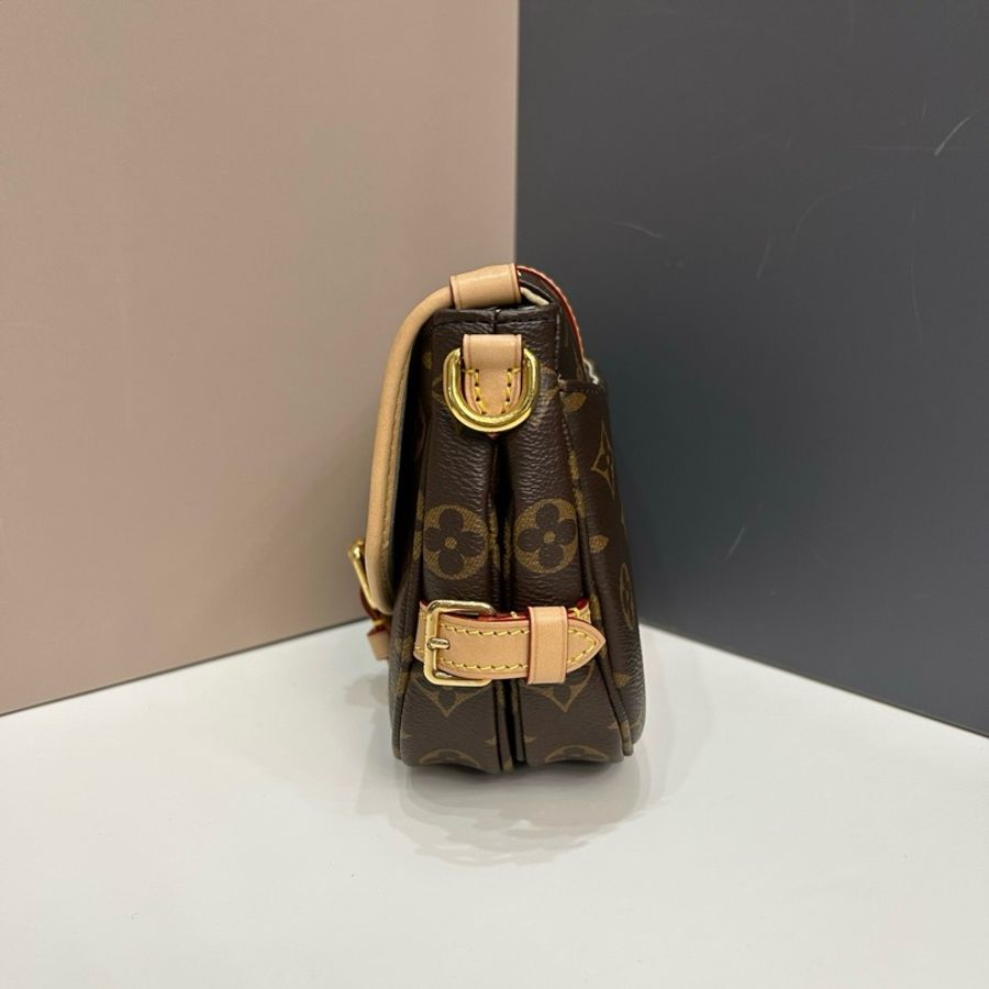 路易威登/Louis Vuitton Saumur Bb 芯片款 雙子星復古馬鞍包郵差包單肩包斜挎包手提包 棕色-3