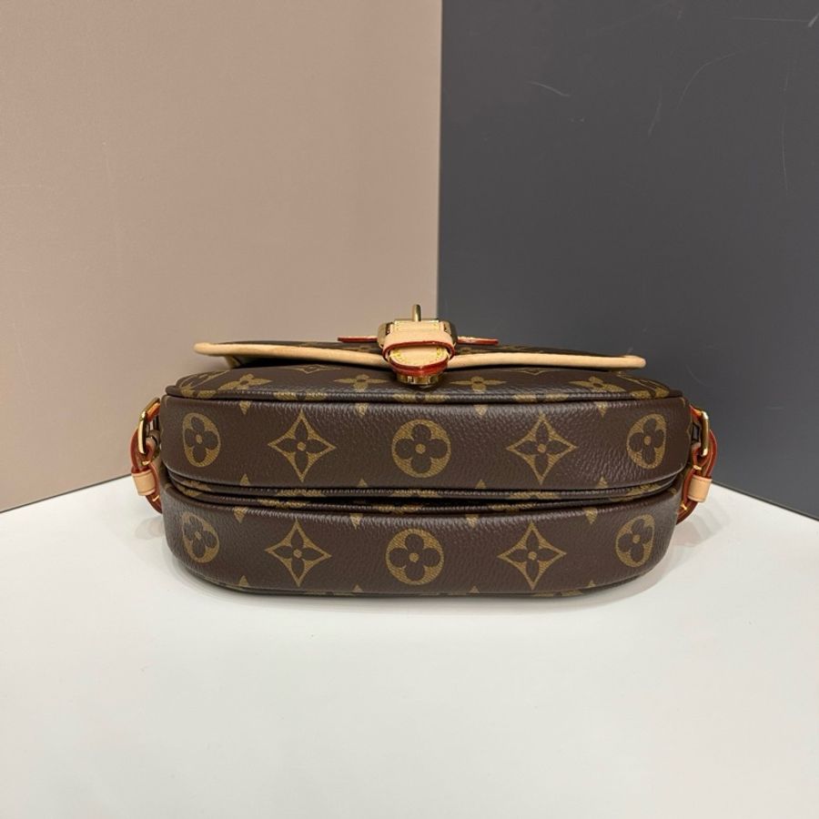 路易威登/Louis Vuitton Saumur Bb 芯片款 雙子星復古馬鞍包郵差包單肩包斜挎包手提包 棕色-4