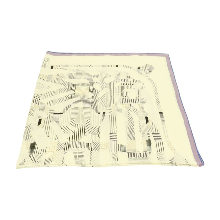 HERMES 羊絨/絲質Scarf 140x140絲巾-2