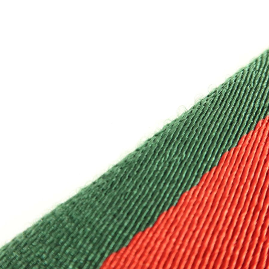 GUCCI 牛皮皮革/帆布GG Buckle Belt 90cm銀扣皮帶-8