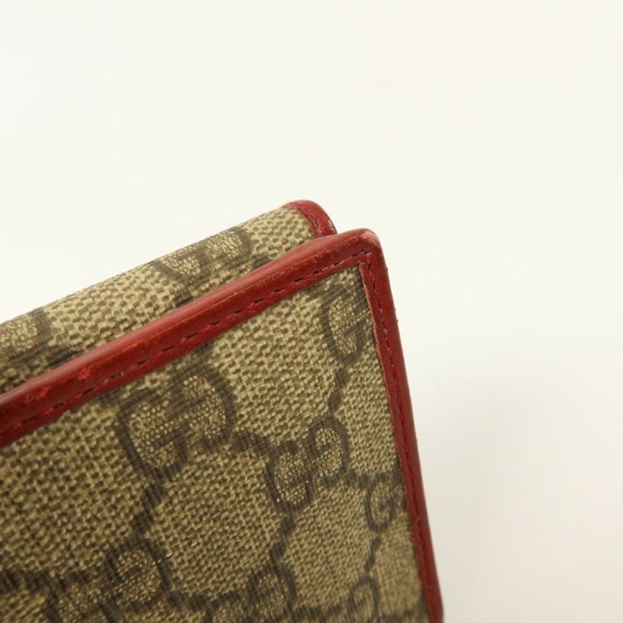GUCCI 塗層帆布Wed Continental Long Wallet金扣長錢包-16