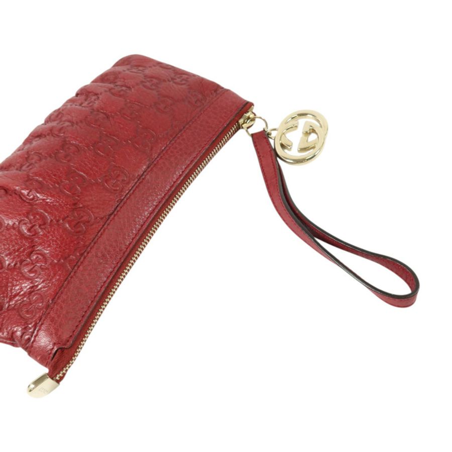 GUCCI 牛皮皮革Wristlet Clutch Bag金扣手拿包-7