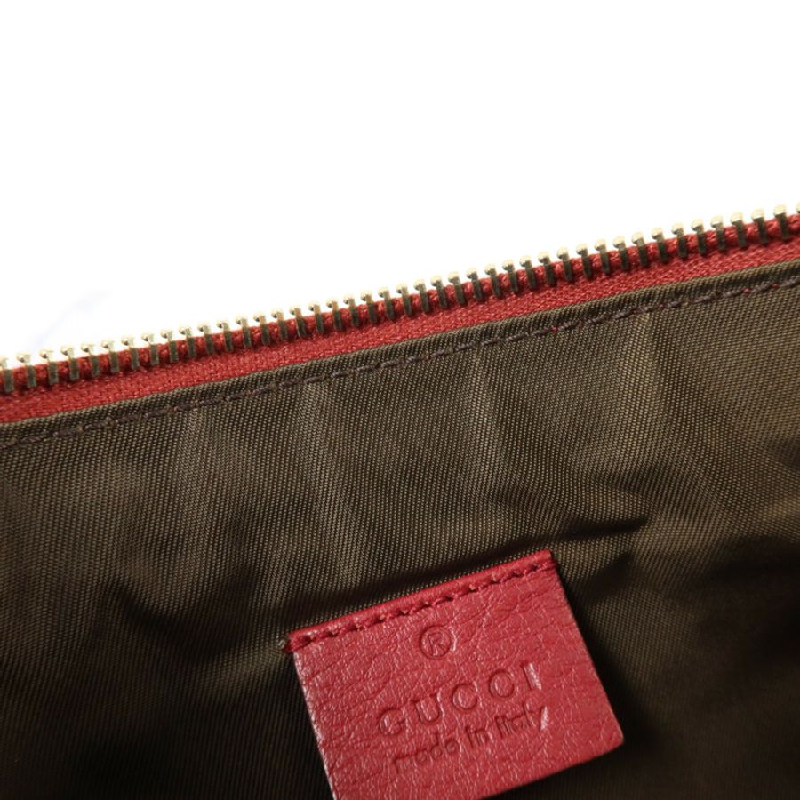 GUCCI 牛皮皮革Wristlet Clutch Bag金扣手拿包-15