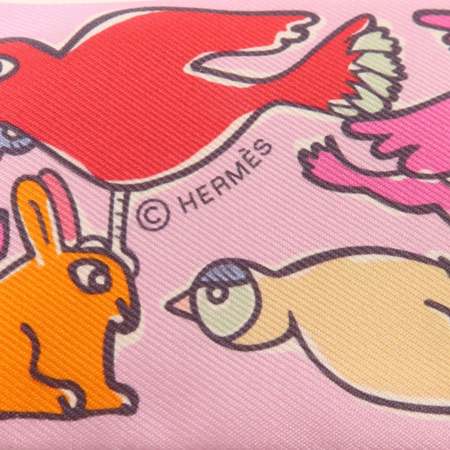 HERMES 絲質Twilly絲巾-5