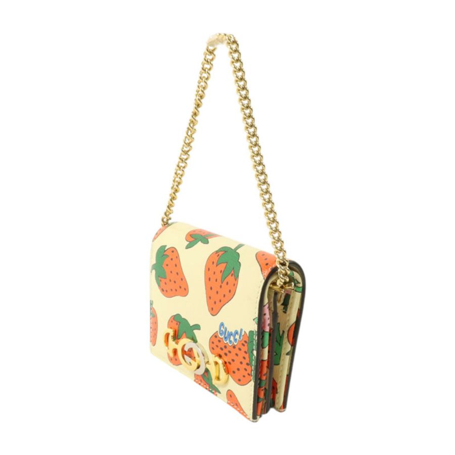 GUCCI 牛皮皮革Zumi Card Case Wallet金扣卡片套-2