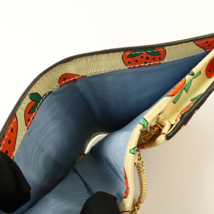 GUCCI 牛皮皮革Zumi Card Case Wallet金扣卡片套-4