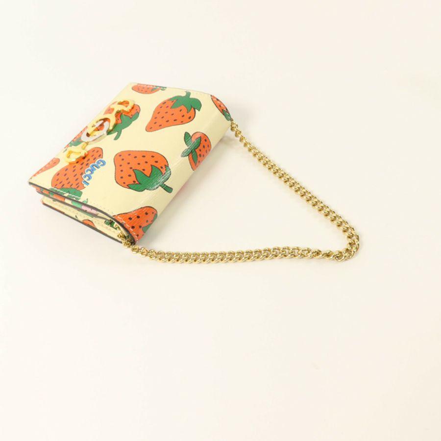GUCCI 牛皮皮革Zumi Card Case Wallet金扣卡片套-8