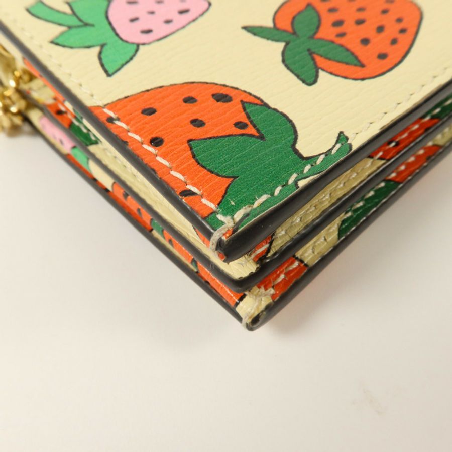 GUCCI 牛皮皮革Zumi Card Case Wallet金扣卡片套-12
