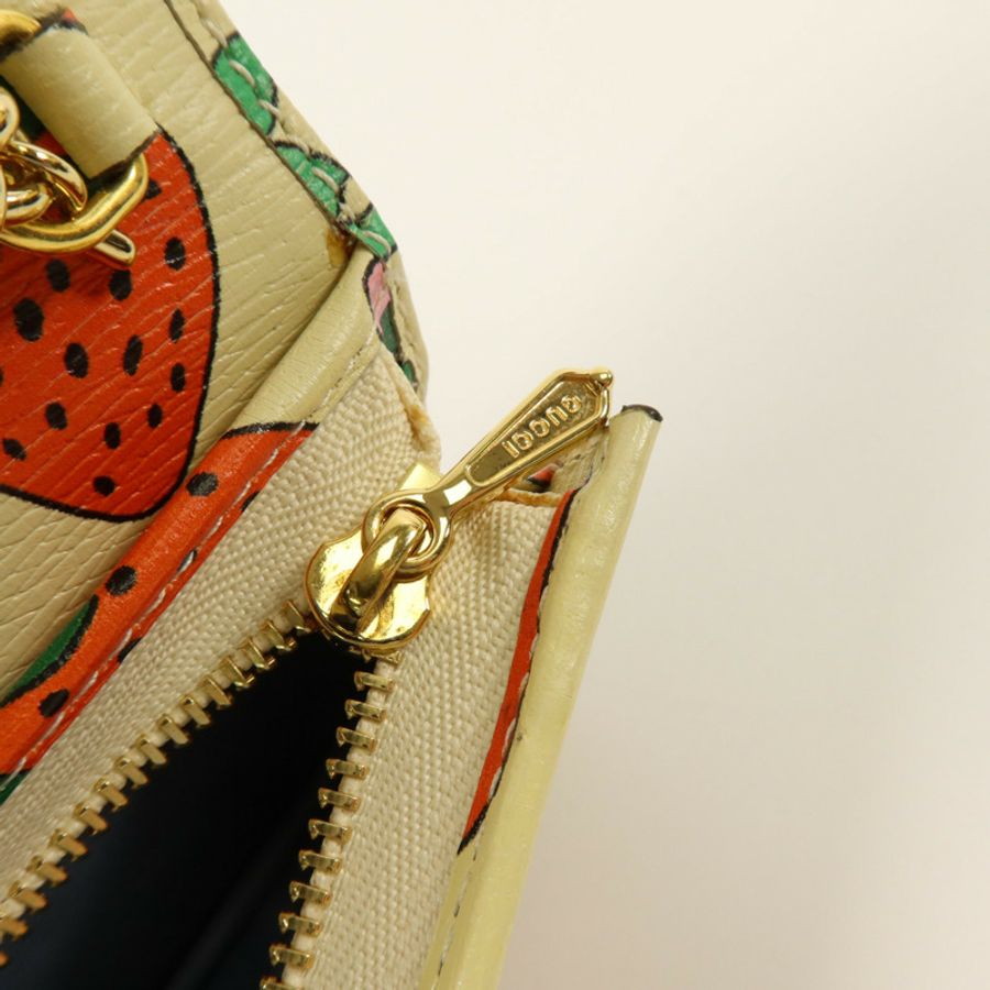 GUCCI 牛皮皮革Zumi Card Case Wallet金扣卡片套-14
