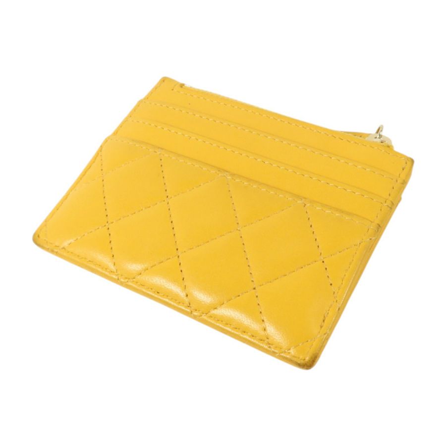 CHANEL 羊皮皮革Zip Card Case金扣卡片套-3