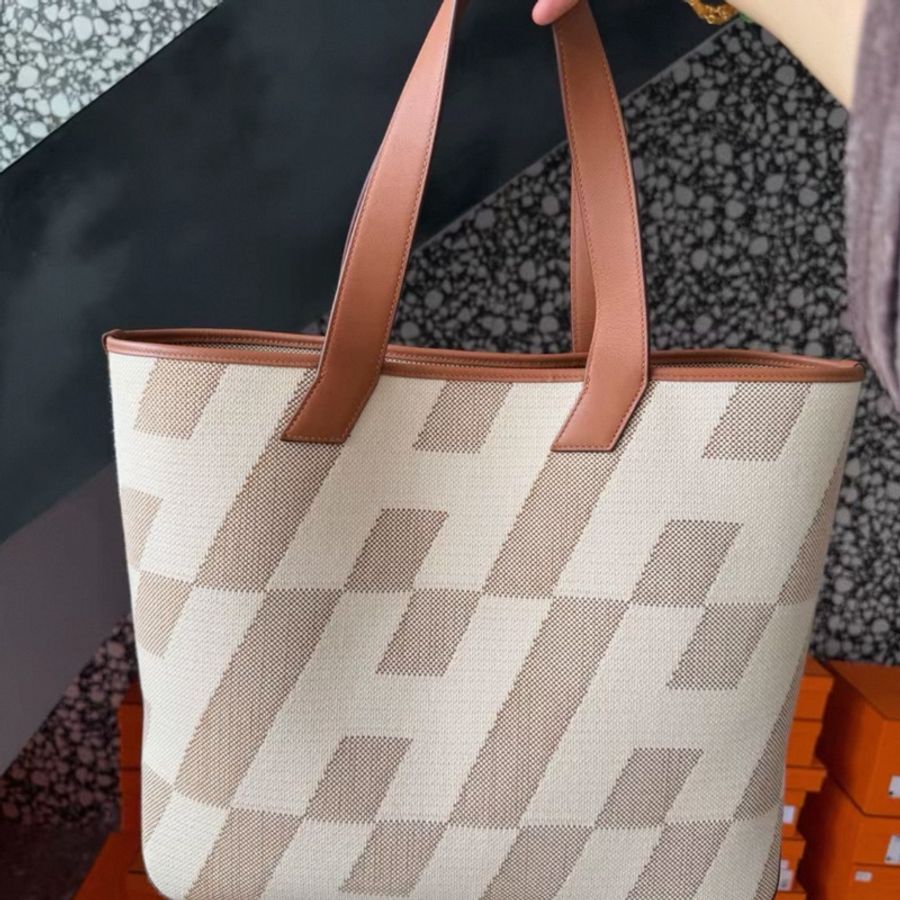 愛馬仕 大號cabas帆布tote 可腋下手提-0