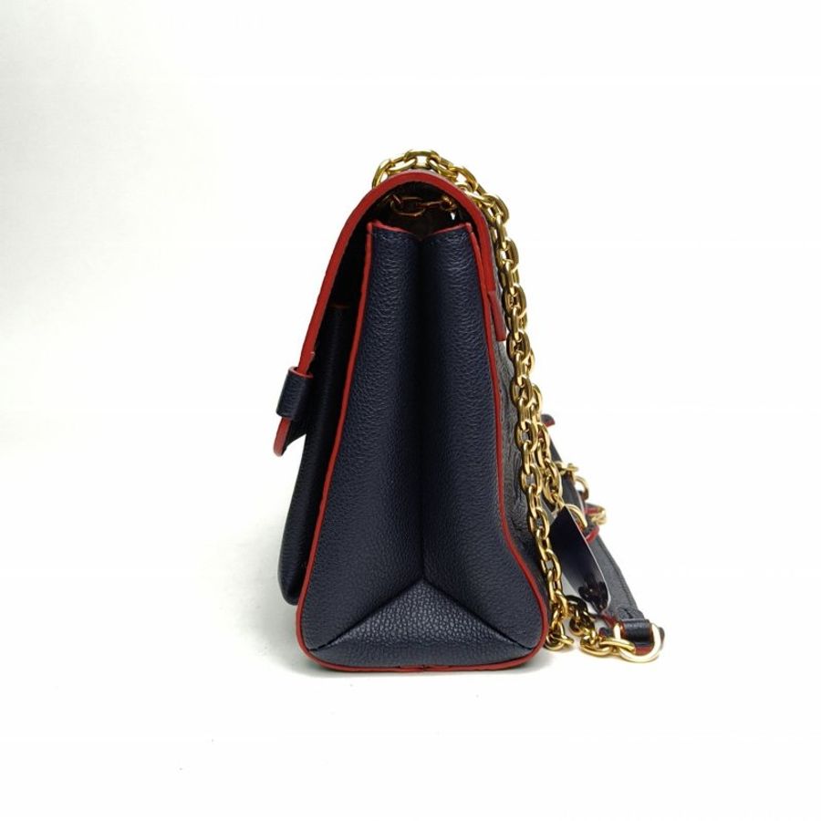 LOUIS VUITTON VAVIN小號25墨藍色牛皮晶片肩背包-1