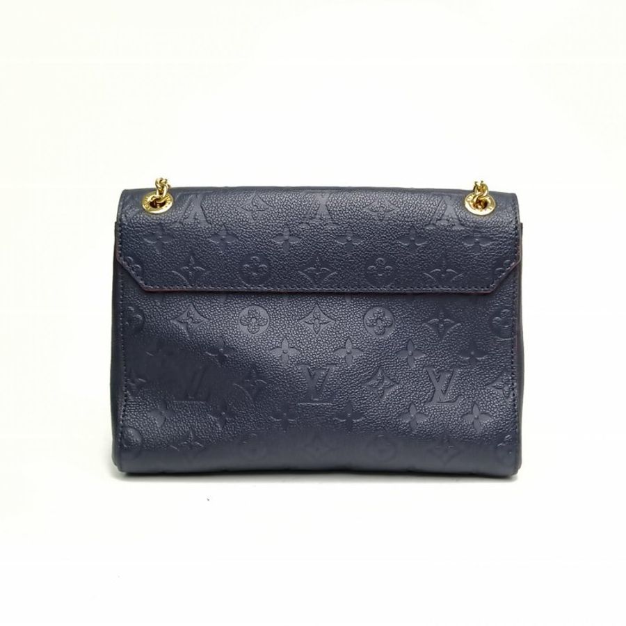 LOUIS VUITTON VAVIN小號25墨藍色牛皮晶片肩背包-2