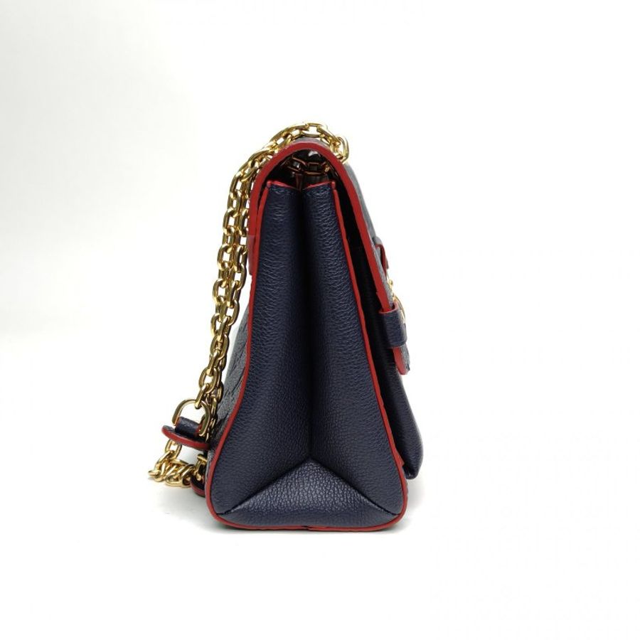 LOUIS VUITTON VAVIN小號25墨藍色牛皮晶片肩背包-3