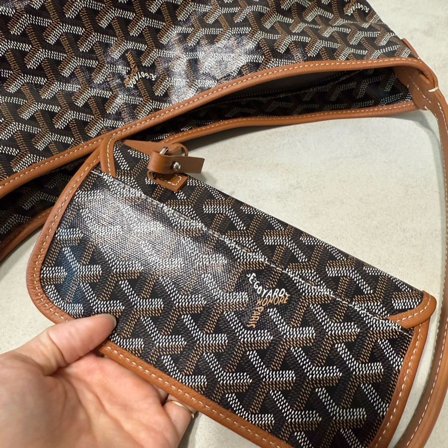 Goyard hobo Goyard包包 棕色 專櫃全配-7