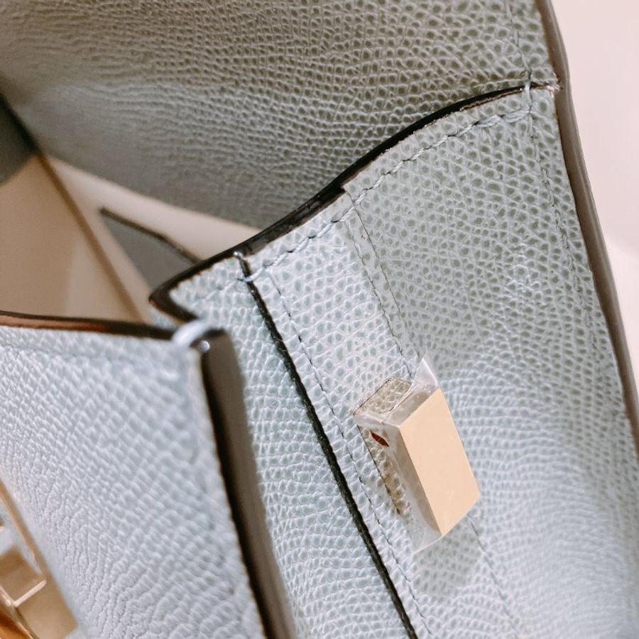 TK2114 Valextra 霧霾藍金扣 手提肩背斜背包 Valextra Iside Crossbody Micro Bag Smokey Blue-28