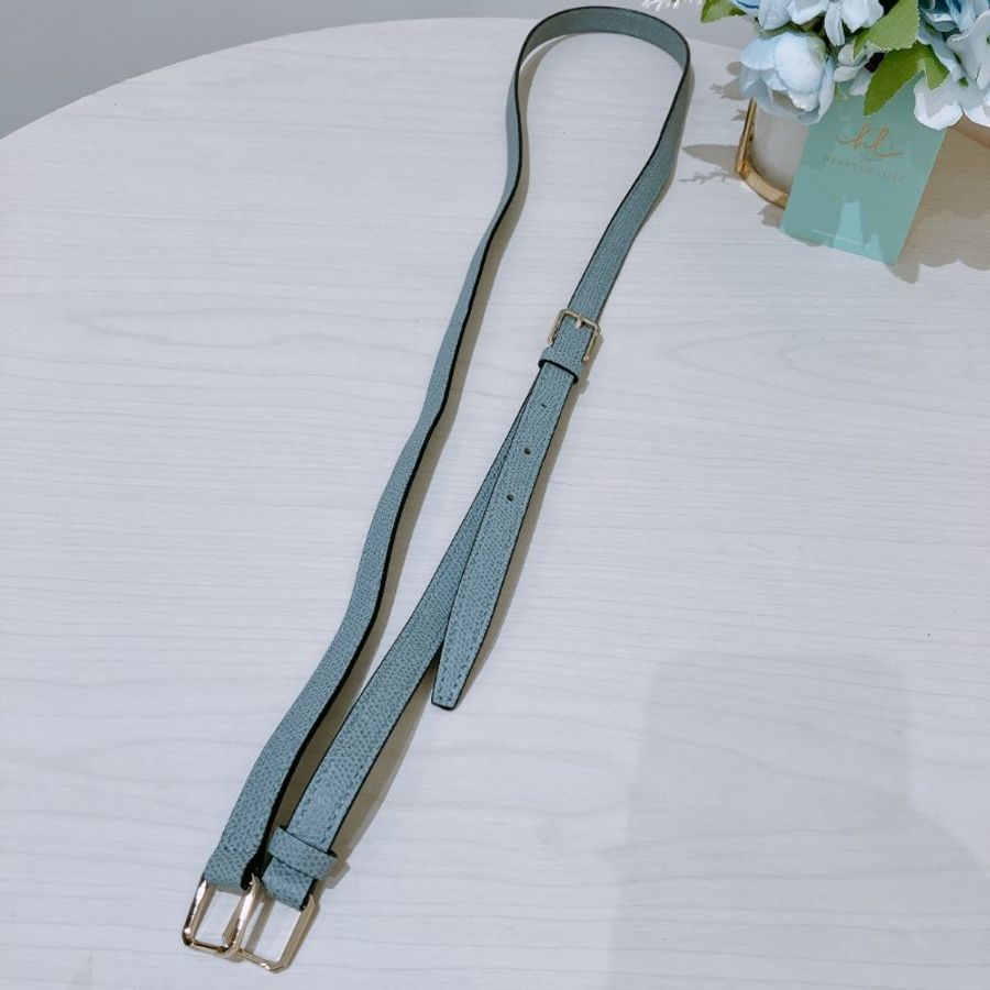 TK2114 Valextra 霧霾藍金扣 手提肩背斜背包 Valextra Iside Crossbody Micro Bag Smokey Blue-30