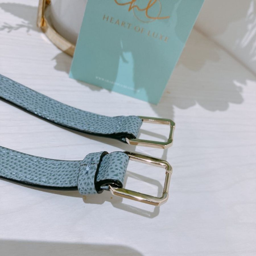 TK2114 Valextra 霧霾藍金扣 手提肩背斜背包 Valextra Iside Crossbody Micro Bag Smokey Blue-35