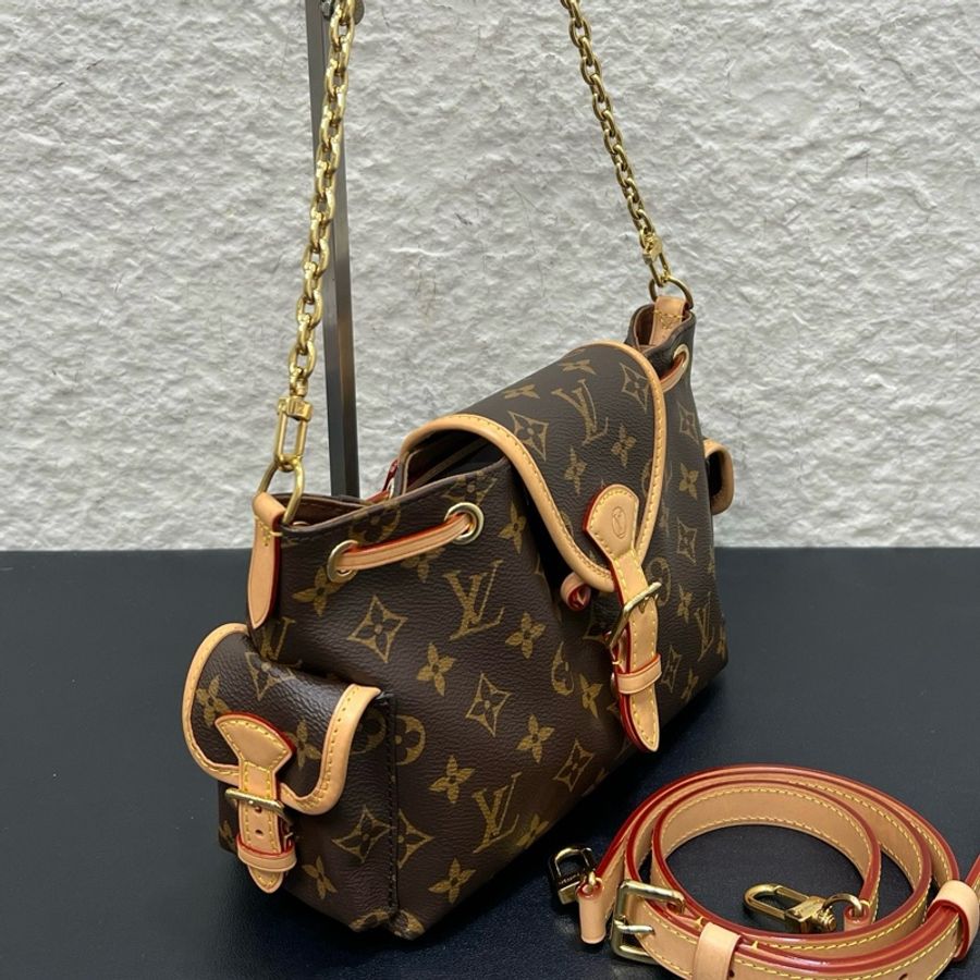 路易威登/Louis Vuitton ODYSSÉE 手袋 奧德賽小號 棕色老花餃子包單肩包斜挎包 金扣-2