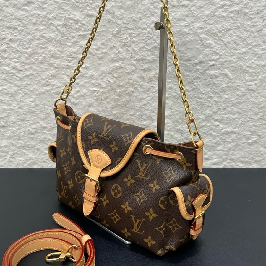 路易威登/Louis Vuitton ODYSSÉE 手袋 奧德賽小號 棕色老花餃子包單肩包斜挎包 金扣-3
