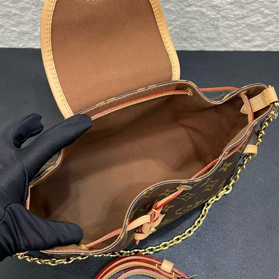 路易威登/Louis Vuitton ODYSSÉE 手袋 奧德賽小號 棕色老花餃子包單肩包斜挎包 金扣-6