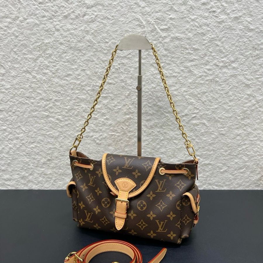 路易威登/Louis Vuitton ODYSSÉE 手袋 奧德賽小號 棕色老花餃子包單肩包斜挎包 金扣-7