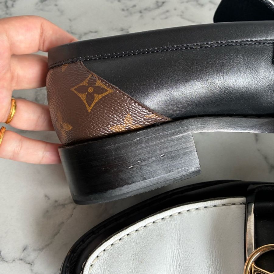 LV黑白/花紋圓logo樂福鞋👞38-25