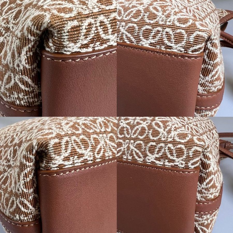LOEWE 052219 帆布滿版刺繡福袋包 中號-9