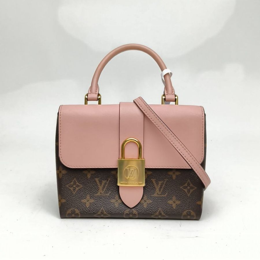 LOUIS VUITTON LockyBB鎖頭包粉色PVC金扣2010肩背包-0