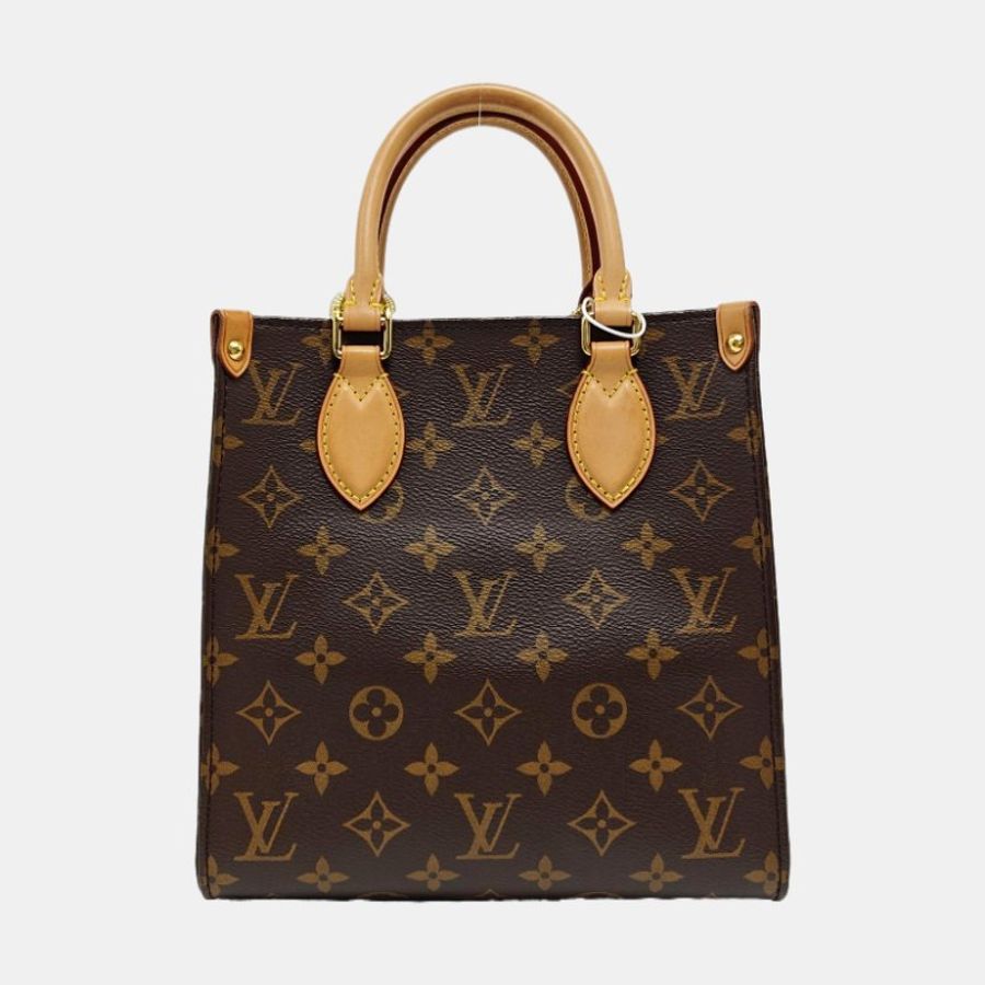 LOUIS VUITTON SACPLATBB棕色塗層帆布老花琴譜包-4