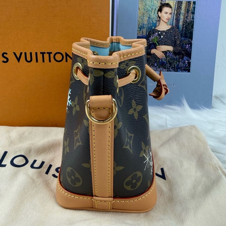 Louis Vuitton路易威登 聖誕限定 Nano Noe小水桶,抽繩水桶包手提包肩背包斜挎包-3