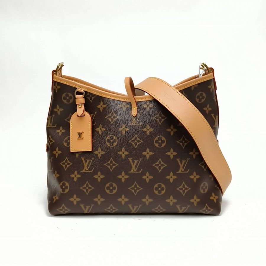 LOUIS VUITTON CARRYALL小號29配子袋老花PVC金扣晶片肩背包-0