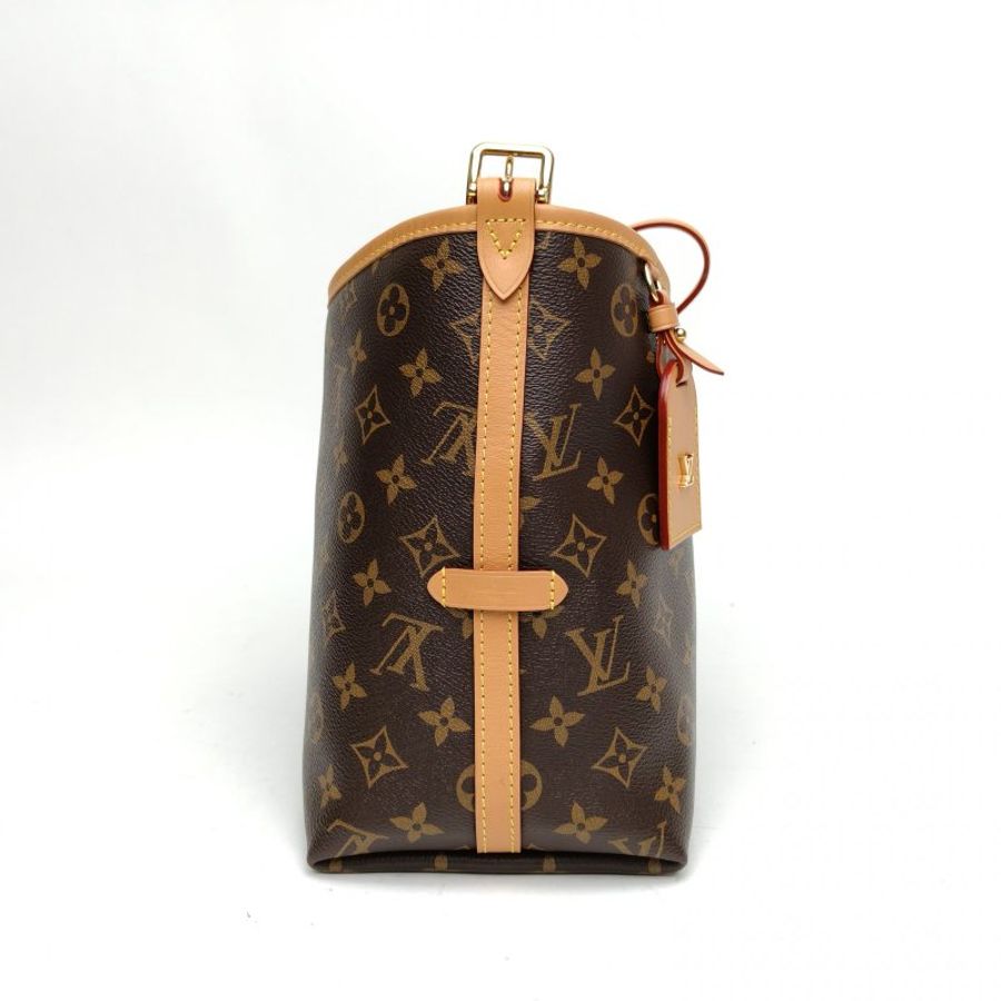 LOUIS VUITTON CARRYALL小號29配子袋老花PVC金扣晶片肩背包-3