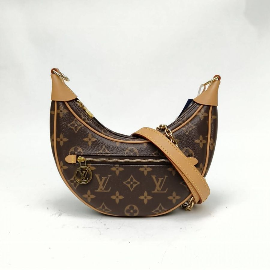 LOUIS VUITTON Loop豌豆包老花PVC金扣晶片肩背包-0