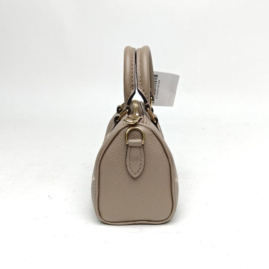 LOUIS VUITTON SpNano16灰色牛皮晶片大Logo印花肩背包-3