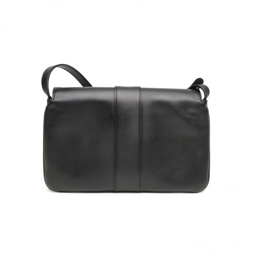 GUCCI Arli小號25黑色牛皮金扣肩背包-2