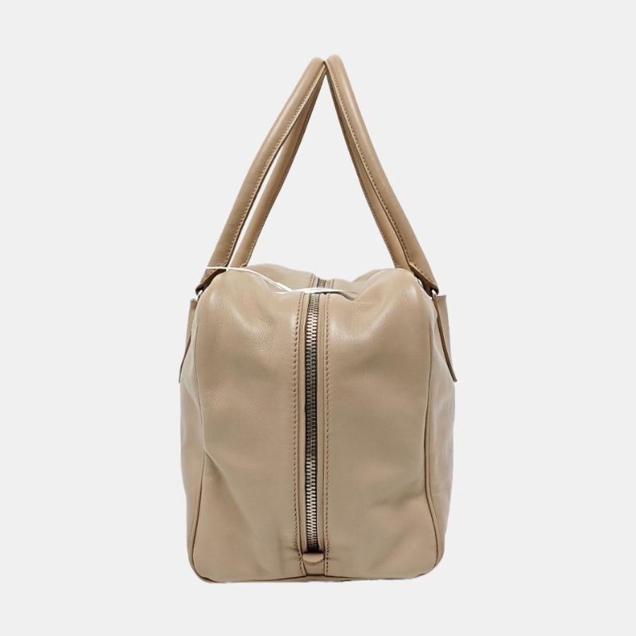 PRADA Inside裸粉色牛皮單肩包手提包-2