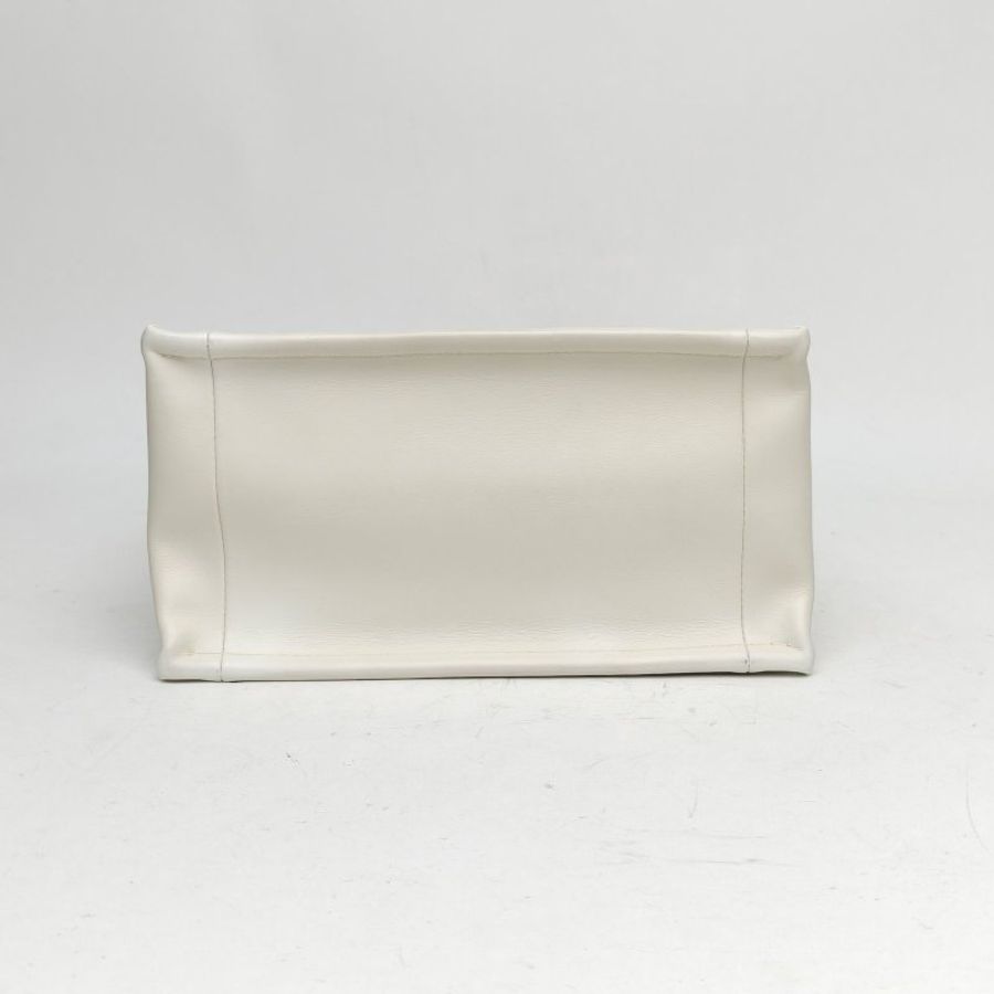 DIOR 米白色帆布金扣印花字母刺繡BookTote小號新款肩背包-4