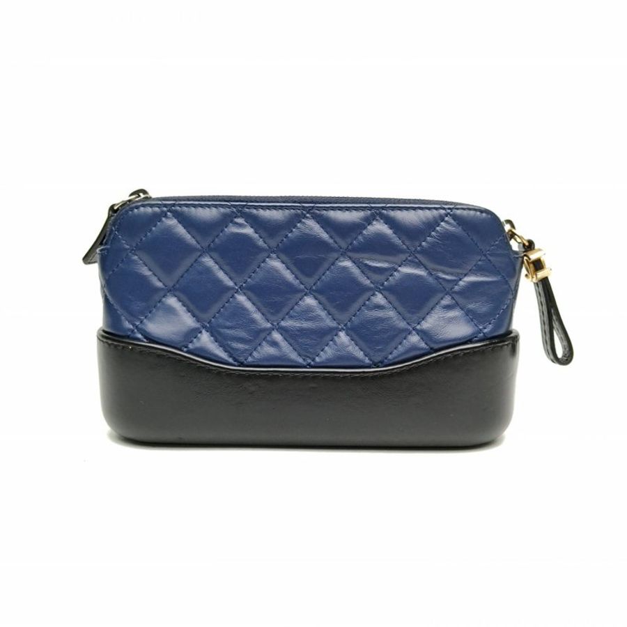 CHANEL 拼色牛皮25開金扣mini流浪包斜挎包肩背包-2