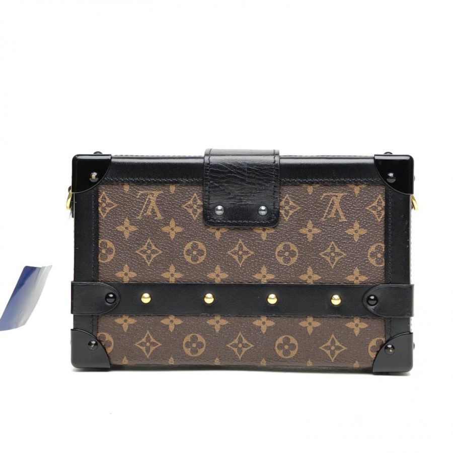 LOUIS VUITTON PETITEMALLE月光寶盒老花PVC金扣晶片肩背包-2