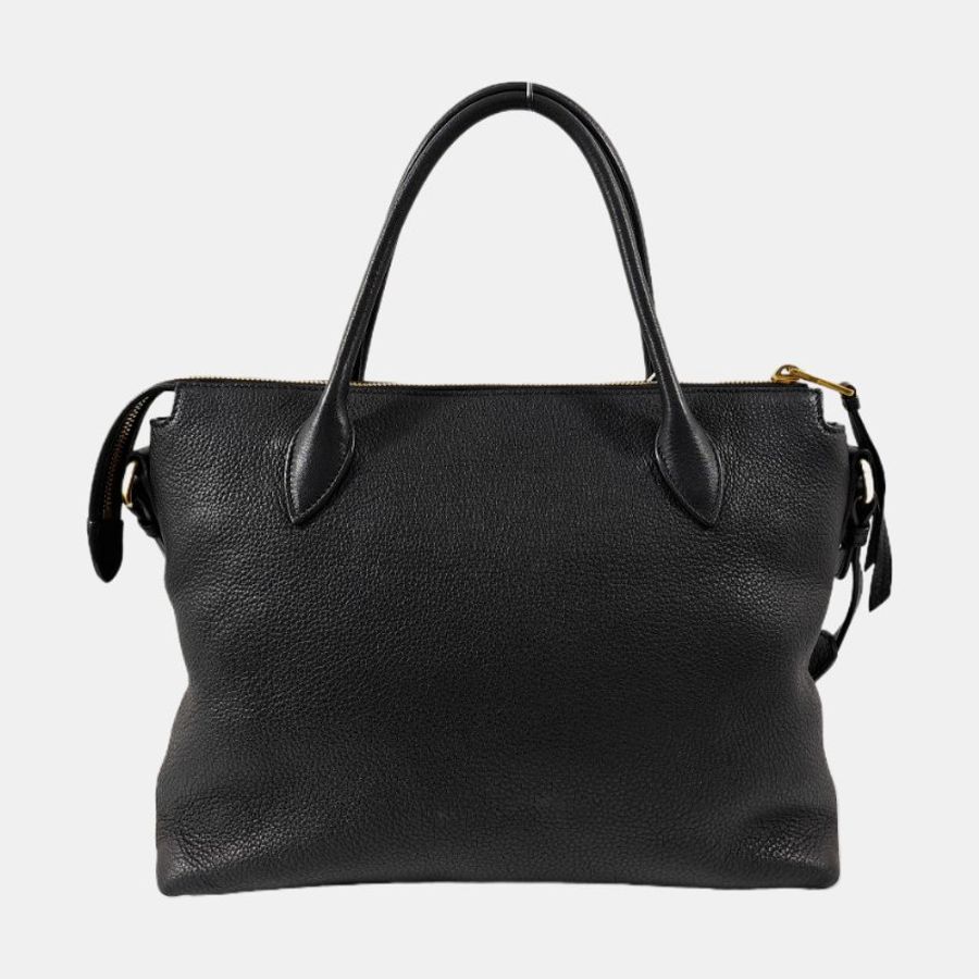 PRADA Vitello Phenix 相機包黑色牛皮十字紋-4