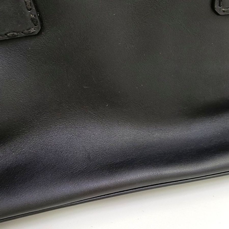 PRADA Galleria中號黑色牛皮徽標十字紋單肩包-8