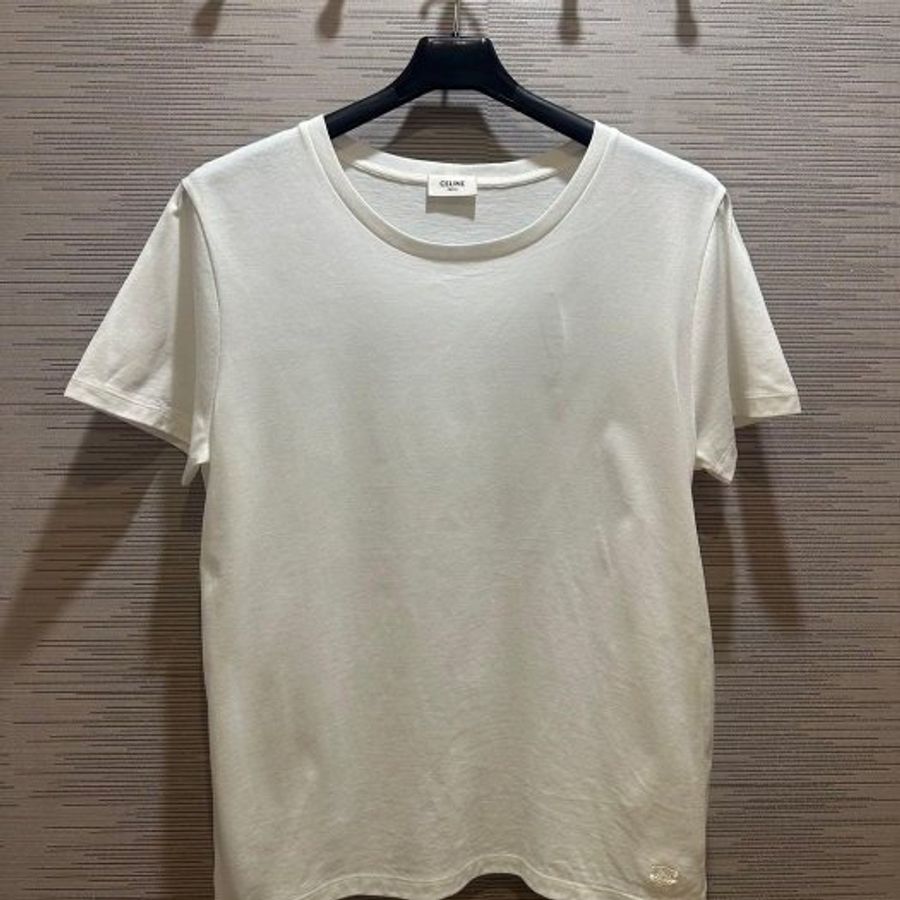 💎Han's house精品服飾💎 CELINE 凱旋門 刺繡 短 T 男女共穿 義大利製 現貨  L-0